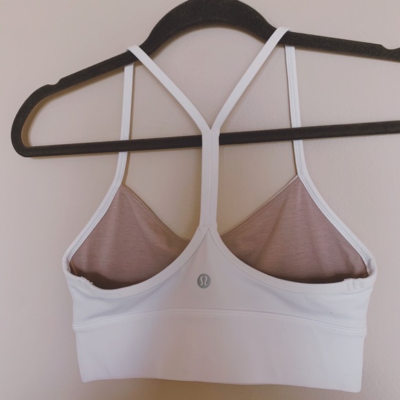 🤍 SOLD! Lululemon WHITE Flow Y Bra Nulu 🤍 - Picture 2 of 9